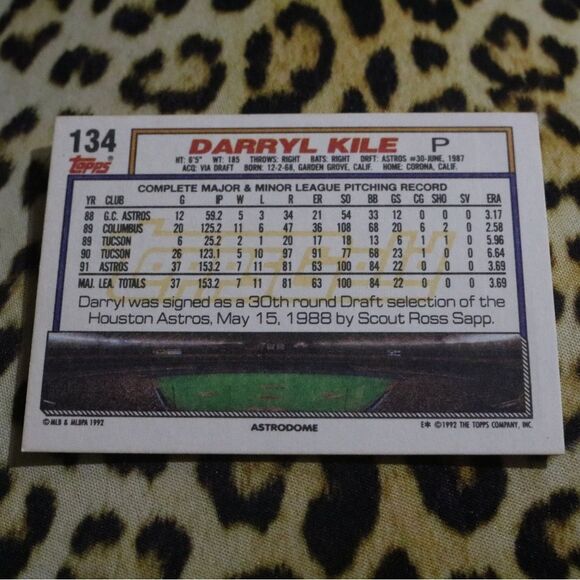 Darryl Kile #134 Baseball Card - Picture 2 of 2
